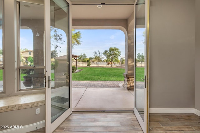 6861 W Calle Lejos, Peoria, AZ 85383 - entryway with wood finished floors