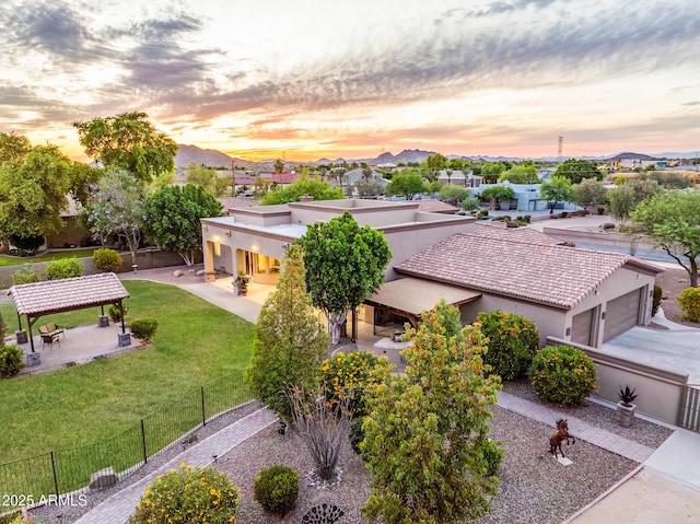 6861 W Calle Lejos, Peoria, AZ 85383 - aerial view at dusk of a residential view