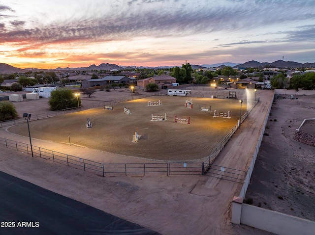 6861 W Calle Lejos, Peoria, AZ 85383 - aerial view at dusk of a mountain view and a residential view