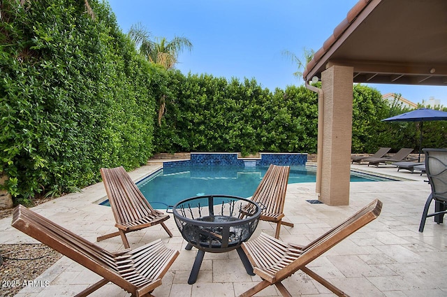 pool featuring a patio