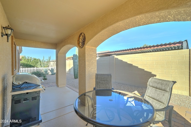 view of patio / terrace with grilling area