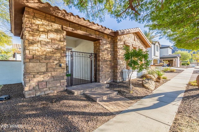 view of property exterior featuring a garage