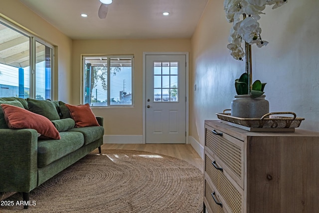 interior space featuring light hardwood / wood-style floors