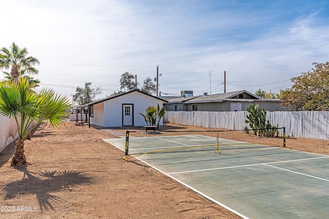 view of tennis court