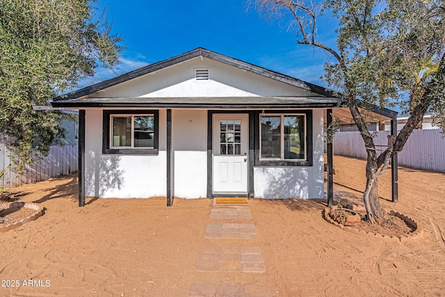 view of bungalow-style home