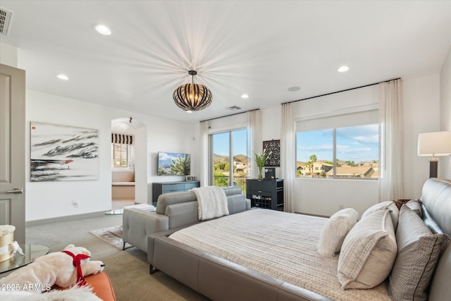 15711 S 11th Ave, Phoenix, AZ 85045 - carpeted bedroom with recessed lighting and baseboards
