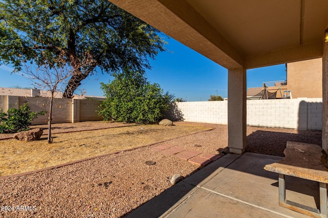 view of yard with a patio