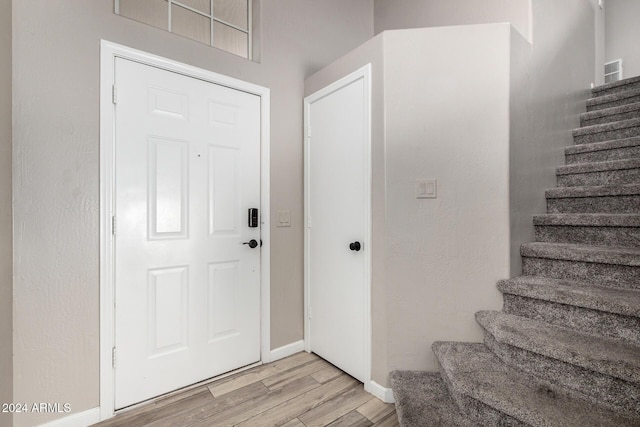 entryway featuring light wood-type flooring