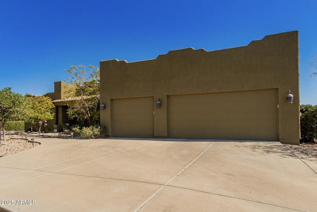 adobe home with a garage