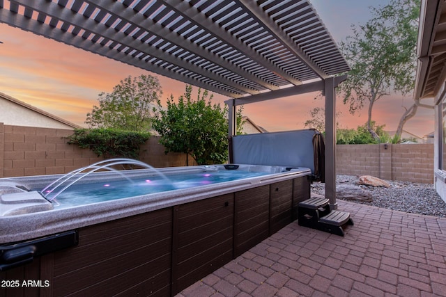 5607 W Alyssa Ln, Phoenix, AZ 85083 - fenced backyard with a hot tub and a patio area