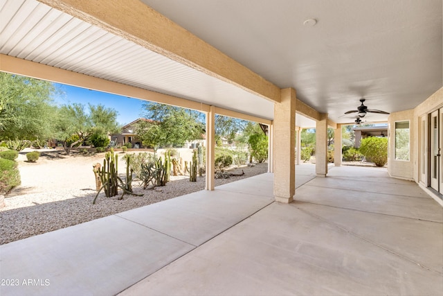 view of patio / terrace with ceiling fan