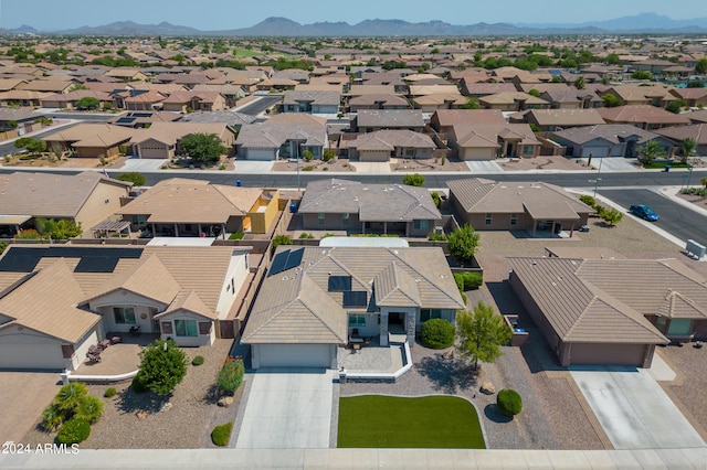 aerial view featuring a mountain view