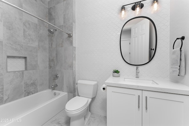 3356 E Vallejo Ct, Gilbert, AZ 85298 - bathroom with vanity, toilet, and  shower combination