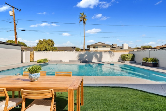 view of pool featuring a patio area