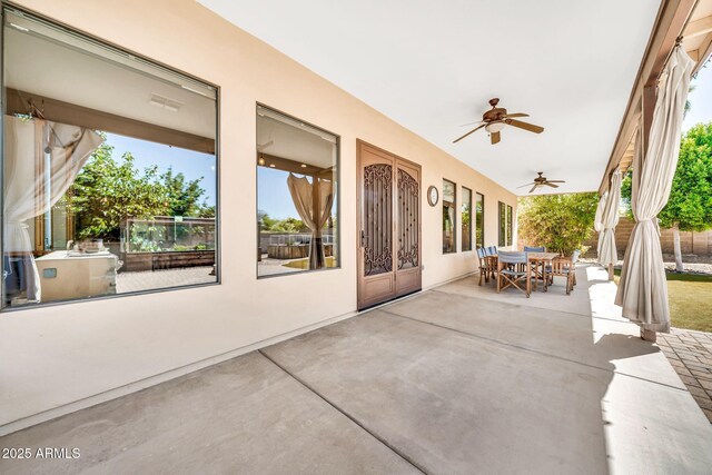 747 E Meadow Ln, Phoenix, AZ 85022 - view of patio / terrace featuring ceiling fan and outdoor dining space