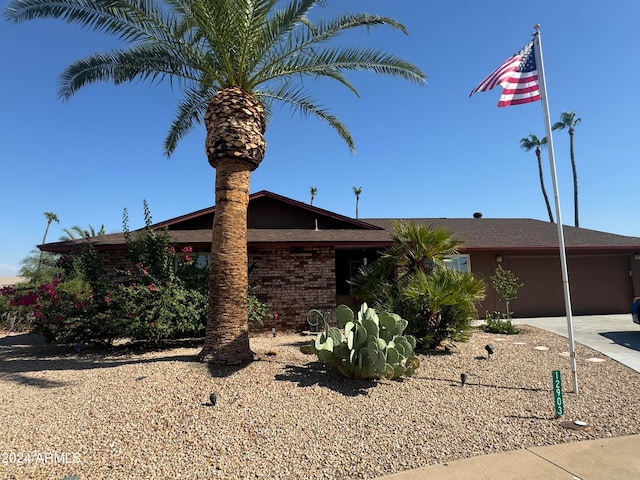 view of front of home featuring a garage