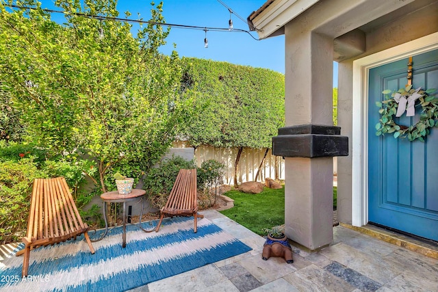 view of patio / terrace with a fenced backyard