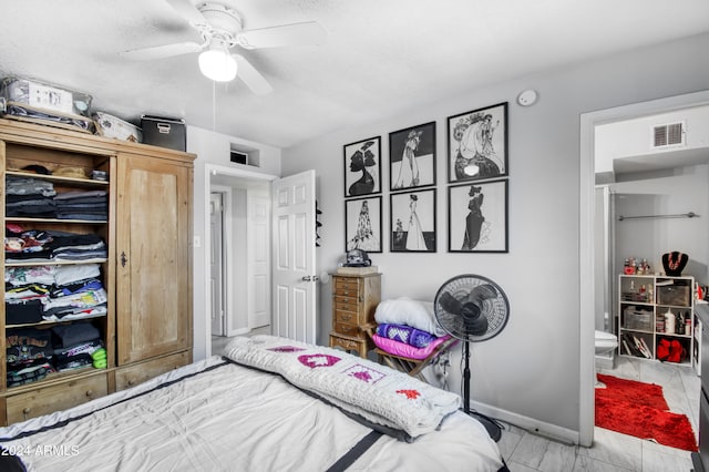 bedroom with ceiling fan