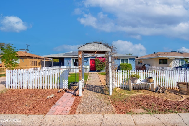 bungalow-style house with a gazebo