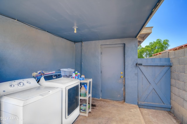 laundry area featuring separate washer and dryer