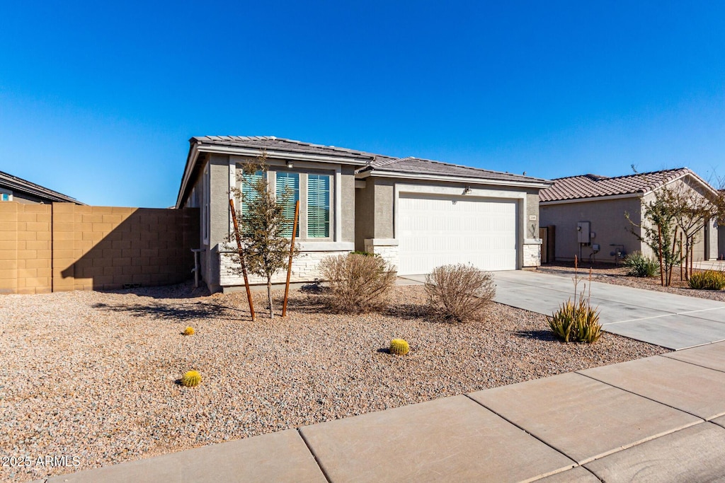 view of front of house featuring a garage