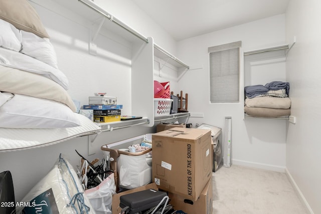 interior space featuring carpet flooring