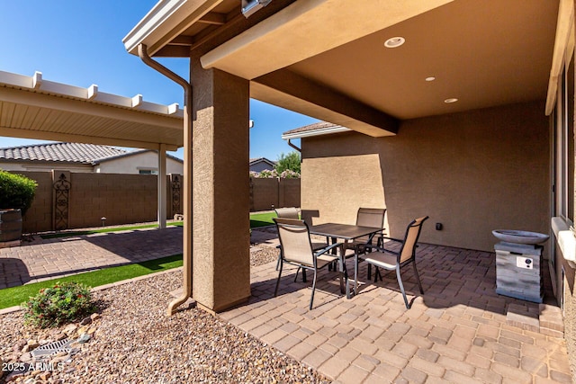 10307 E Tiburon Ave, Mesa, AZ 85212 - view of patio / terrace with fence and outdoor dining area