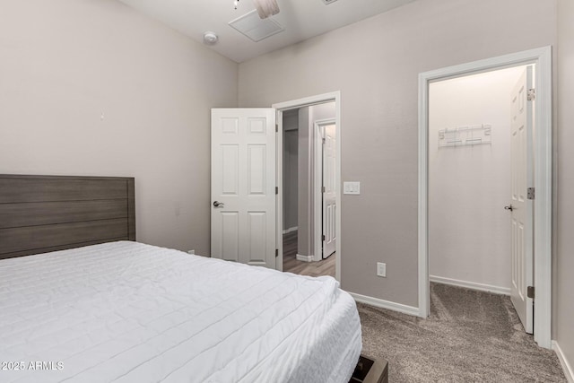 10307 E Tiburon Ave, Mesa, AZ 85212 - carpeted bedroom featuring a spacious closet, baseboards, a closet, and a ceiling fan