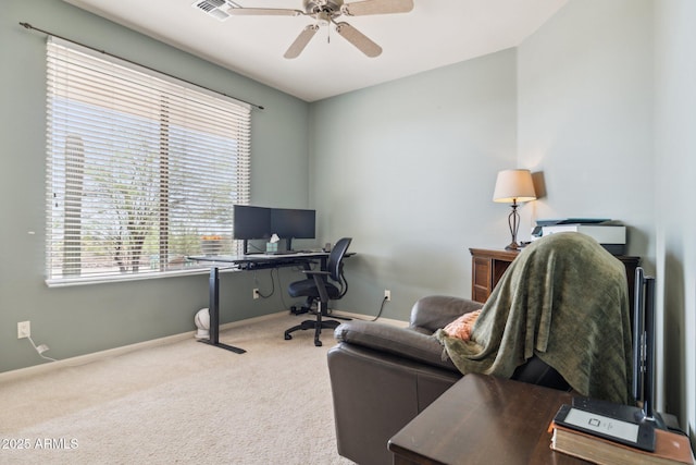 148 N La Barge Rd, Apache Junction, AZ 85119 - carpeted office featuring baseboards and a ceiling fan