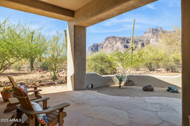 148 N La Barge Rd, Apache Junction, AZ 85119 - view of patio featuring a mountain view