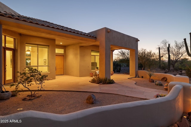 148 N La Barge Rd, Apache Junction, AZ 85119 - view of patio terrace at dusk