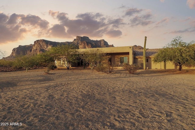 148 N La Barge Rd, Apache Junction, AZ 85119 - view of front of home featuring a mountain view