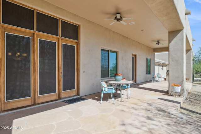 148 N La Barge Rd, Apache Junction, AZ 85119 - view of patio with ceiling fan and outdoor dining space