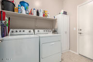 laundry area with washer and dryer and laundry area