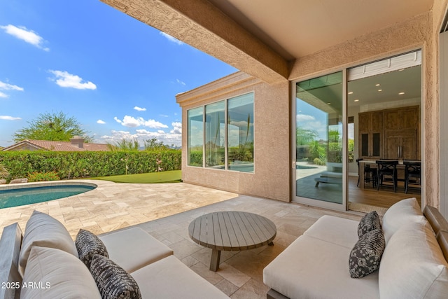 11324 E Diamond Cholla Dr, Scottsdale, AZ 85255 - view of patio / terrace with an outdoor hangout area