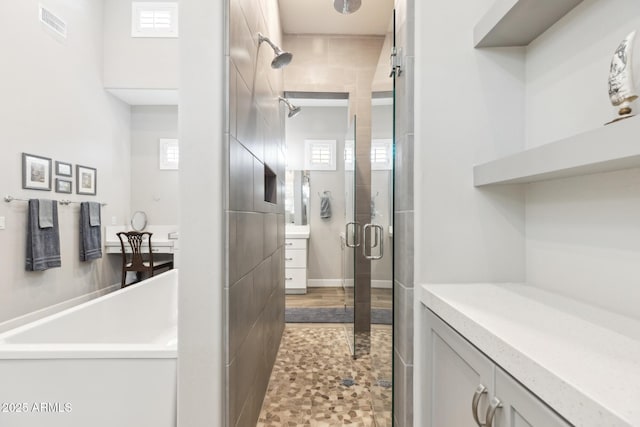 2630 E Lovebird Ln, Gilbert, AZ 85297 - full bathroom featuring a stall shower and vanity