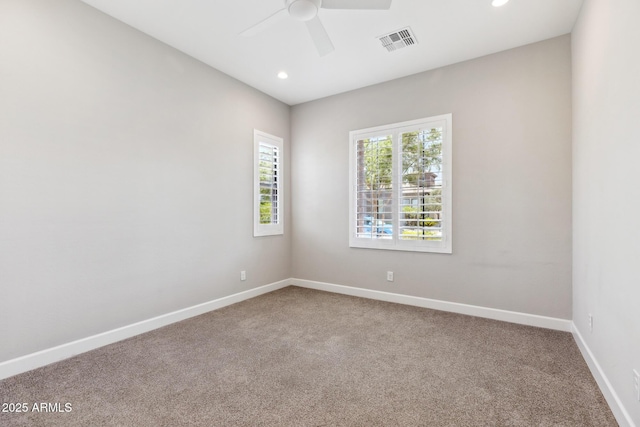 2630 E Lovebird Ln, Gilbert, AZ 85297 - carpeted empty room featuring ceiling fan and recessed lighting