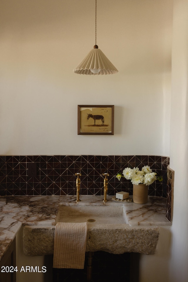 interior details with backsplash