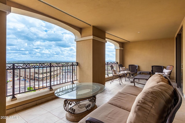 balcony with an outdoor living space