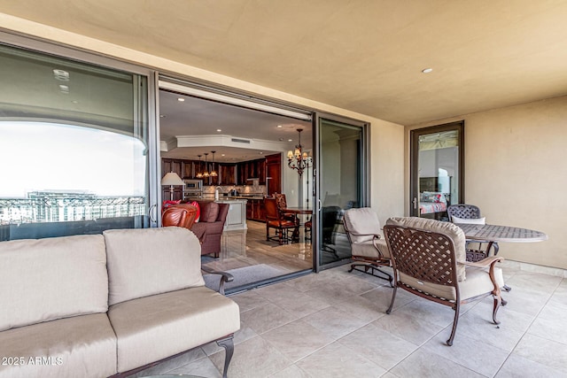 view of patio featuring an outdoor living space