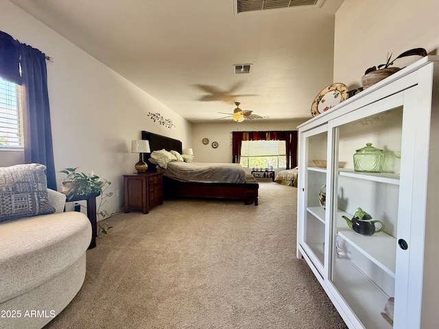 1758 E San Xavier Dr, Casa Grande, AZ 85122 - bedroom with light colored carpet and a ceiling fan