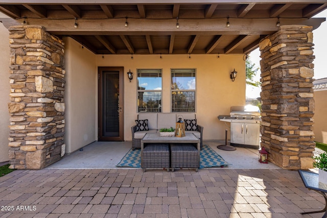 view of patio / terrace with an outdoor hangout area