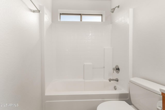 full bathroom with vanity, shower / washtub combination, and toilet