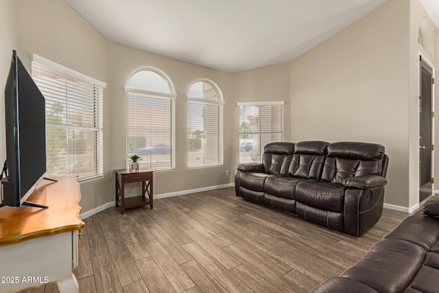 3946 N 112th Ave, Avondale, AZ 85392 - living room featuring wood finished floors and baseboards