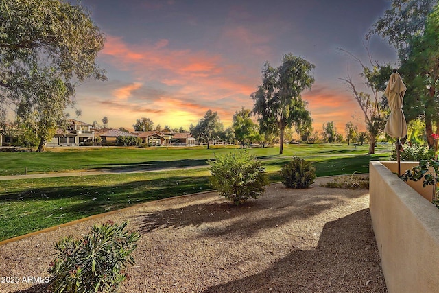 surrounding community featuring a yard