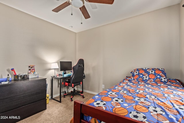 3929 S 79th Ln, Phoenix, AZ 85043 - carpeted bedroom featuring ceiling fan and baseboards