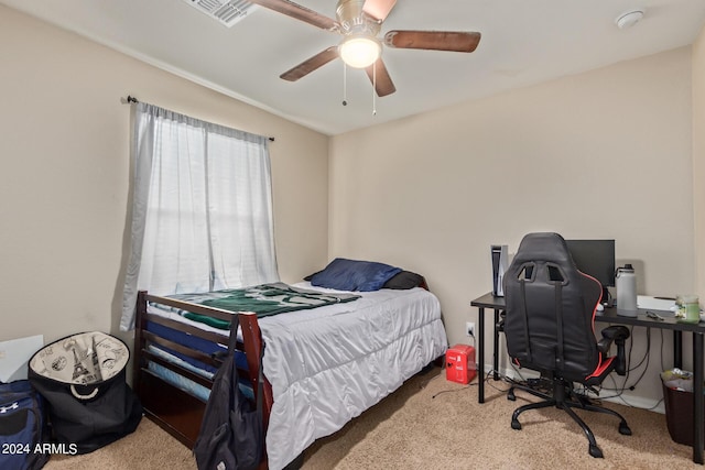 3929 S 79th Ln, Phoenix, AZ 85043 - bedroom with visible vents, ceiling fan, and carpet floors