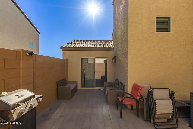 3929 S 79th Ln, Phoenix, AZ 85043 - view of patio with fence and area for grilling