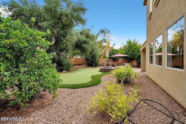 view of yard with a patio