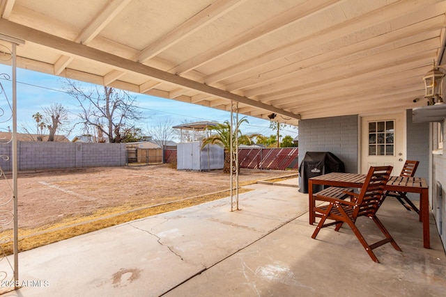 view of patio / terrace with area for grilling